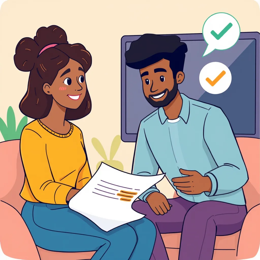 A person receiving a clear explanation for a decision