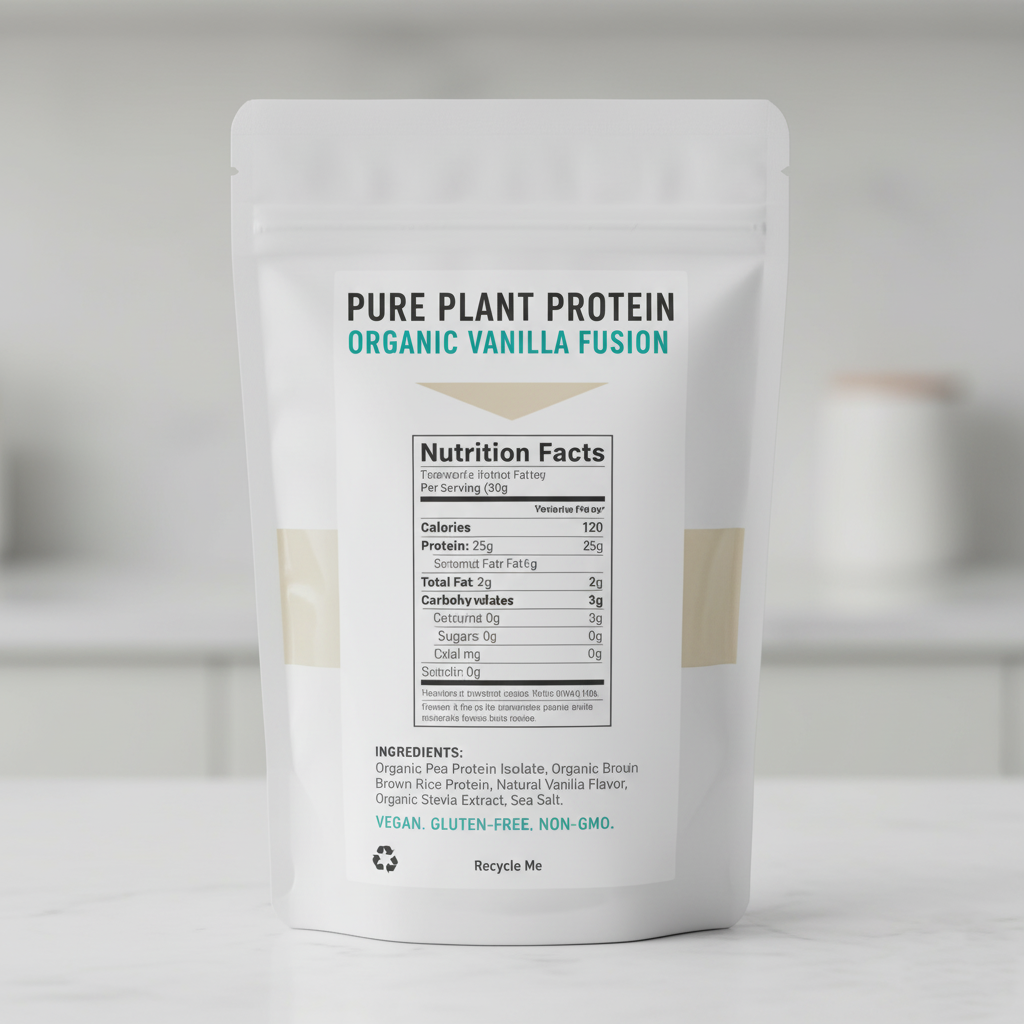 An ingredient list on a food product