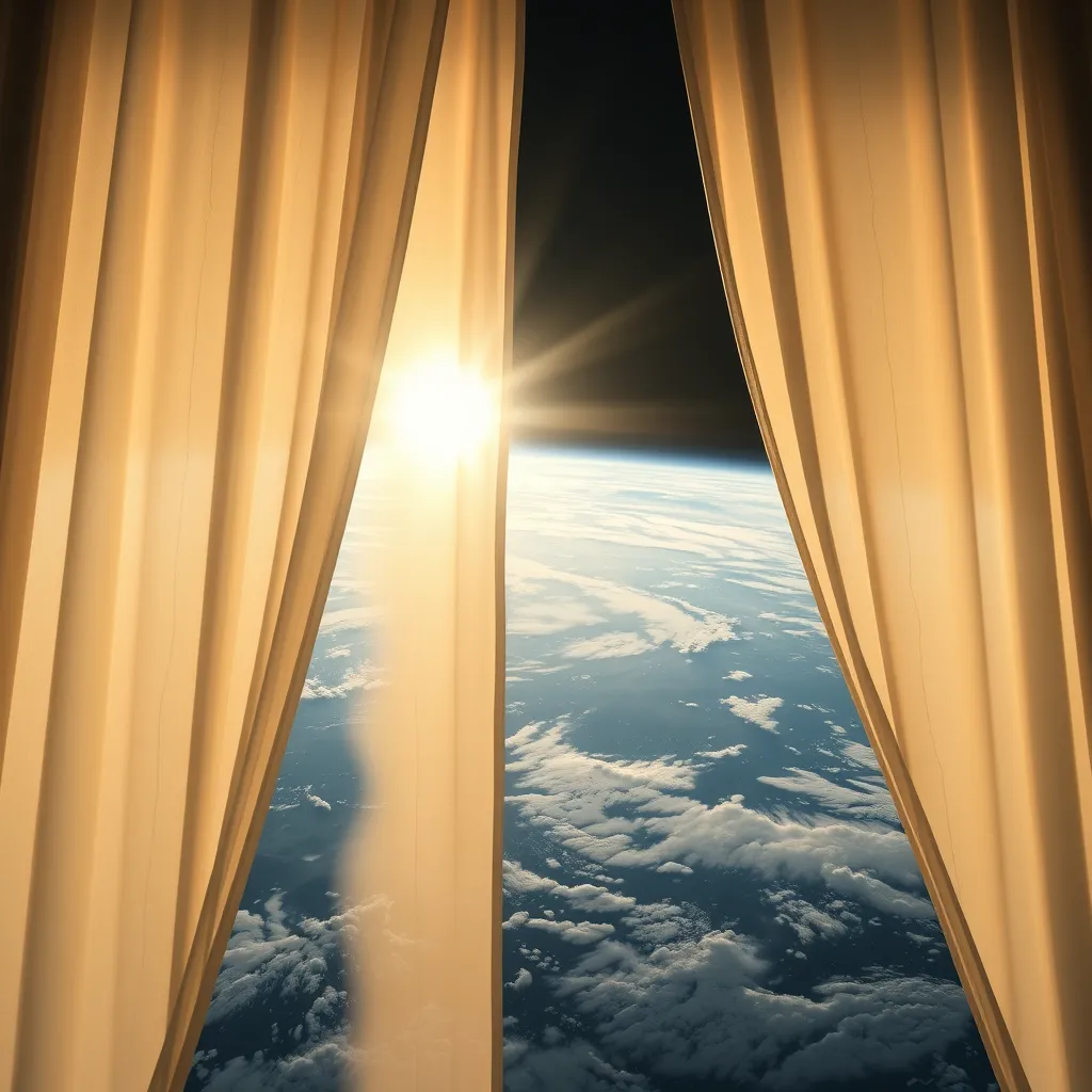 Closing the Curtains Earth Concept