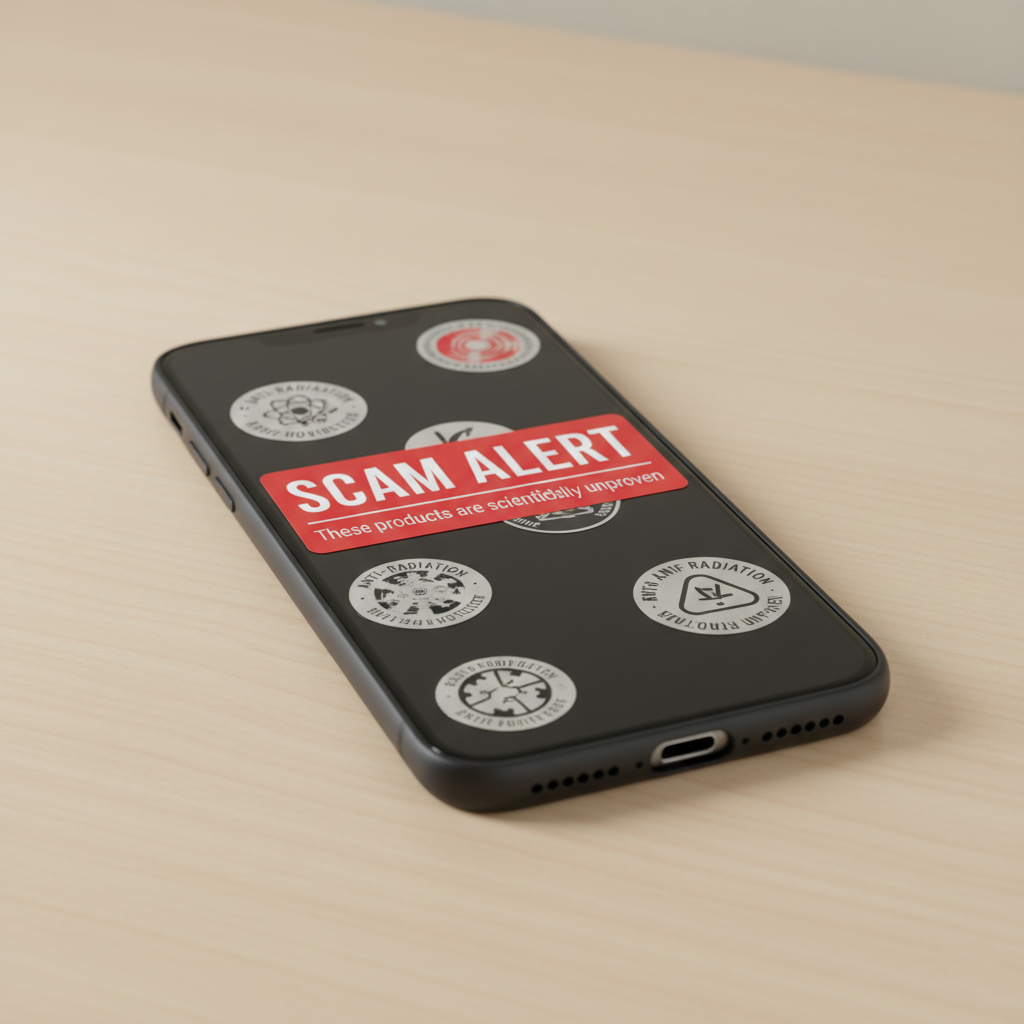 Anti-radiation sticker scam warning