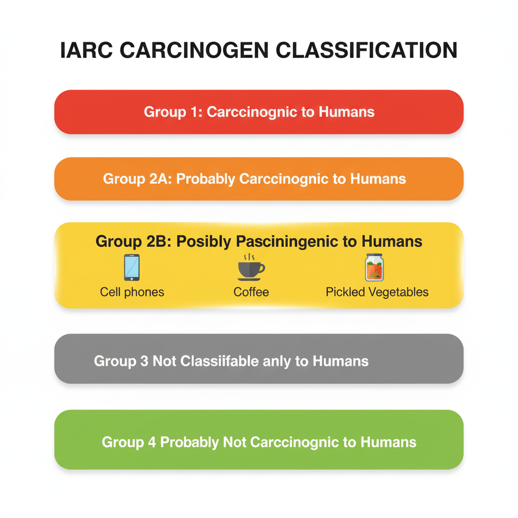 IARC carcinogen classification chart