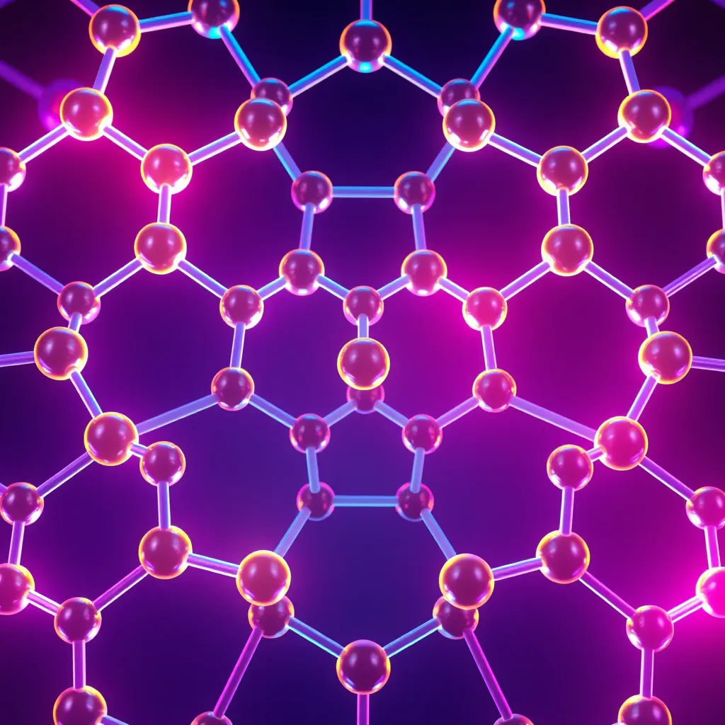 Graphene sheet atomic structure