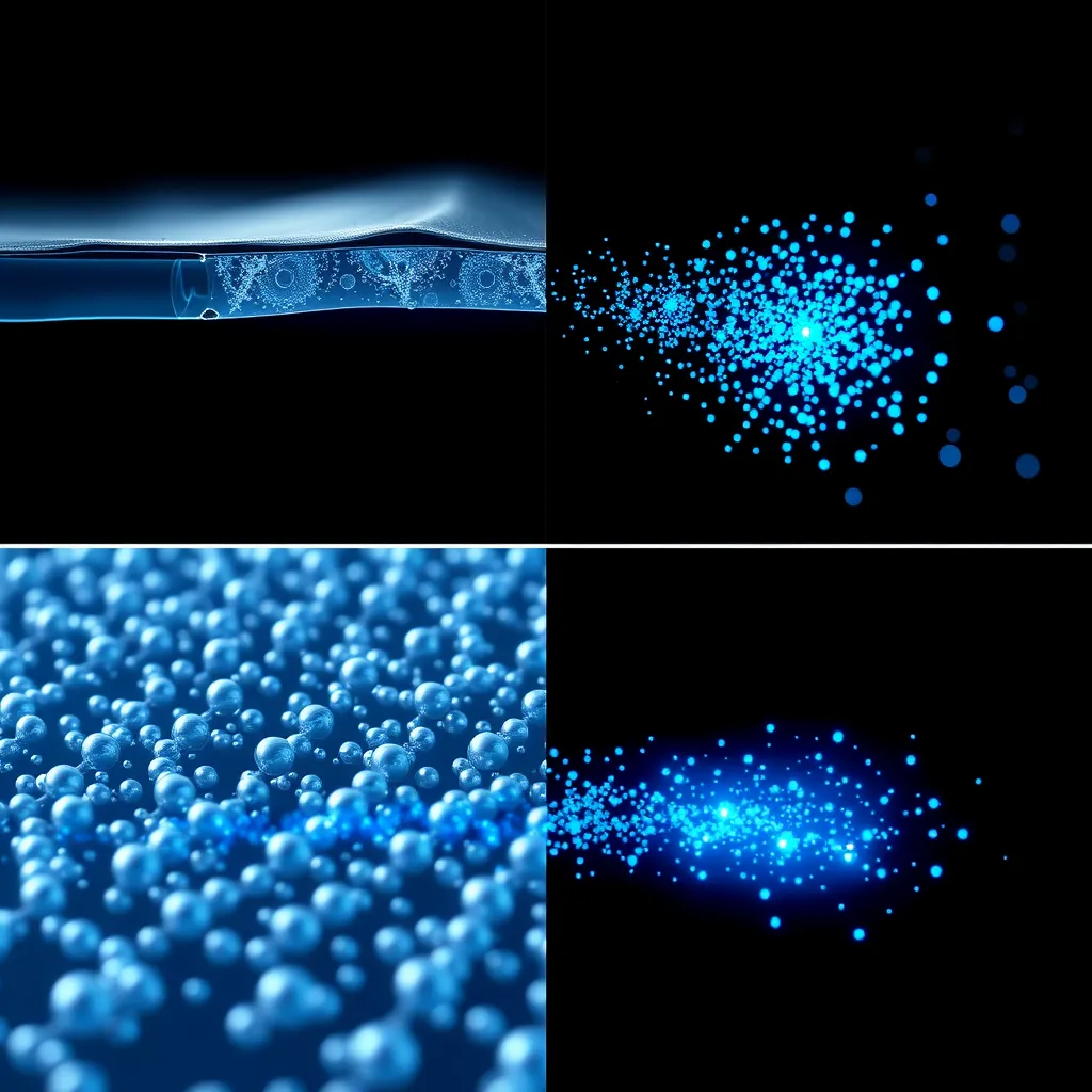 Self-healing materials animation