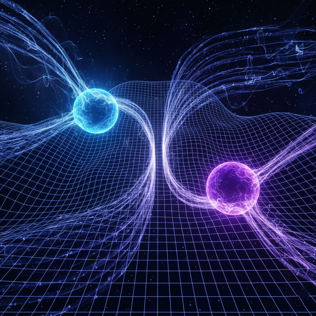 Diagram of quantum entanglement potentially acting across time