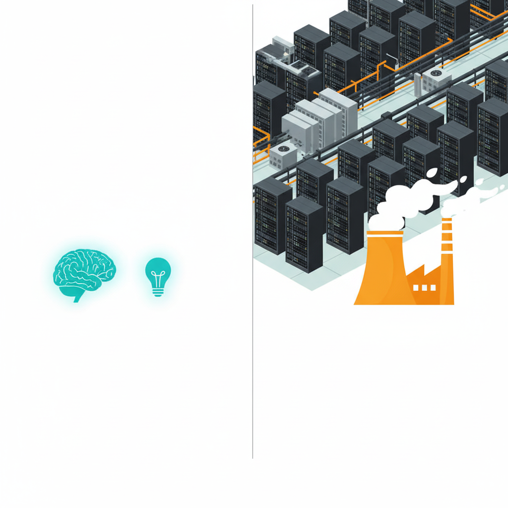 Comparison of energy usage between a human brain and a supercomputer