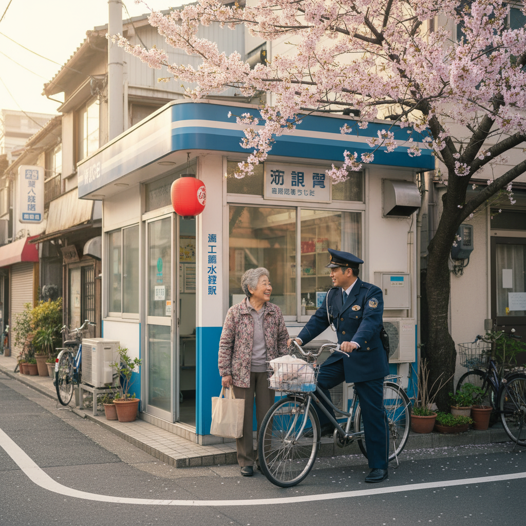 A typical neighborhood Kōban police box in Tokyo