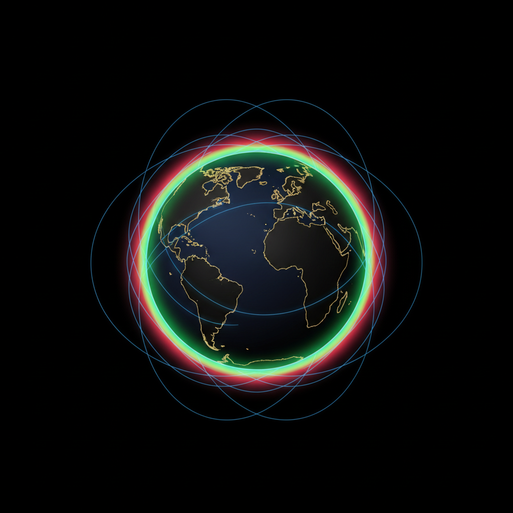 Map showing the auroral oval expanding towards the equator